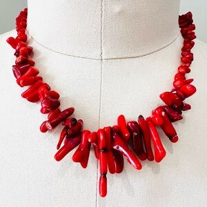 Vintage Red Branch genuine Coral necklace EUC